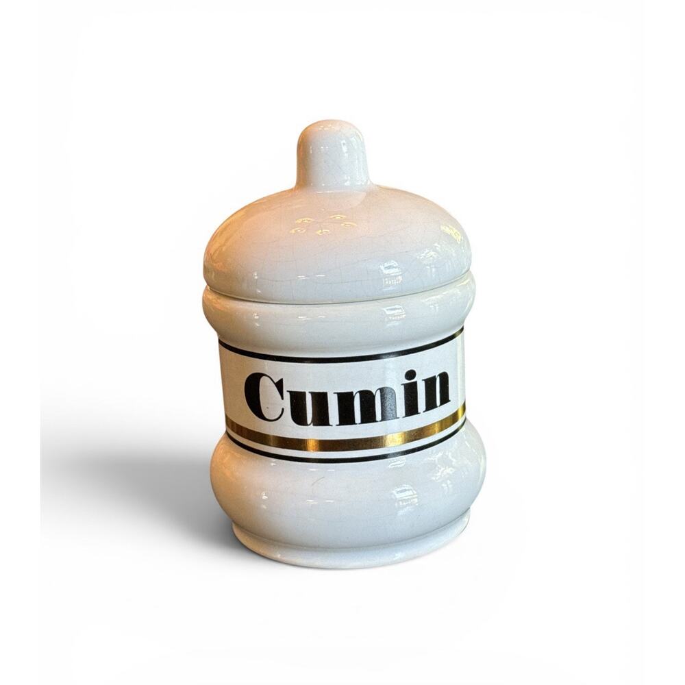 Vintage Waechtersbach Western Germany Ceramic Cumin Spice Jar And Lid